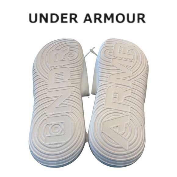 NEW Under Armour UA Ansa Fixed White Slide Sandals 6 7 8 9 - Picture 4 of 5